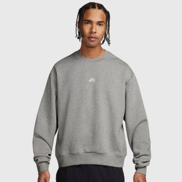 Nike SB Men's Skateboarding Crew Neck Sweatshirt (Heather Grey) Size Medium - Picture 1 of 3